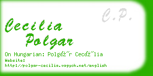 cecilia polgar business card